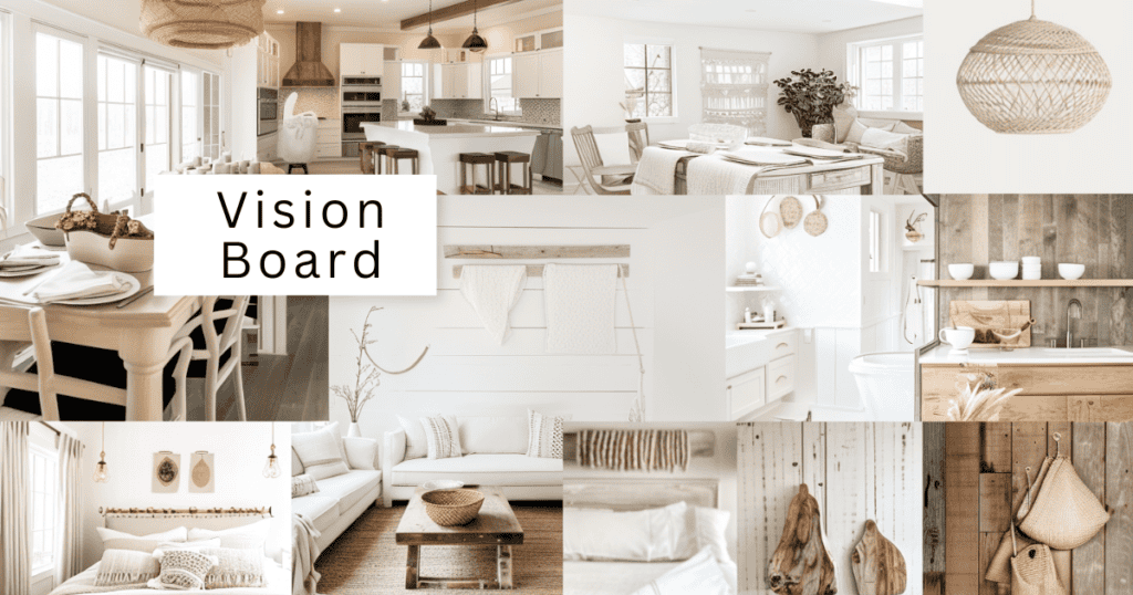 Vision board for a well organized house