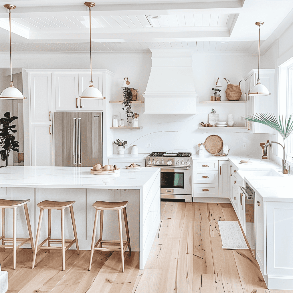 small white organized kitchen