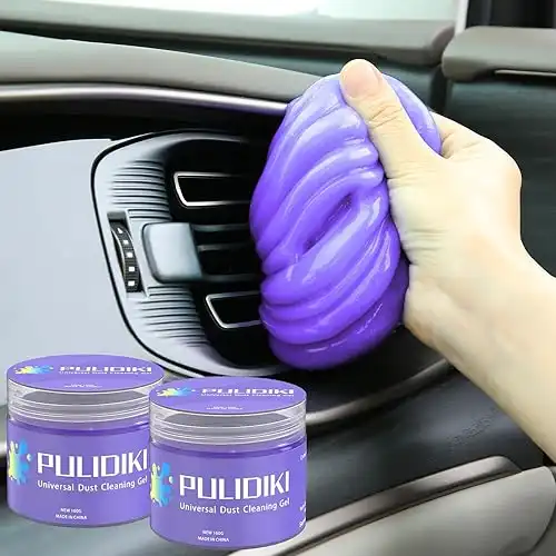 PULIDIKI Car Cleaning Gel for Car Cleaning Putty Car Slime for Cleaning Car Detailing Putty Detail Tools Car Interior Cleaner Car Cleaning Kits Car Accessories Purple (2Pack)