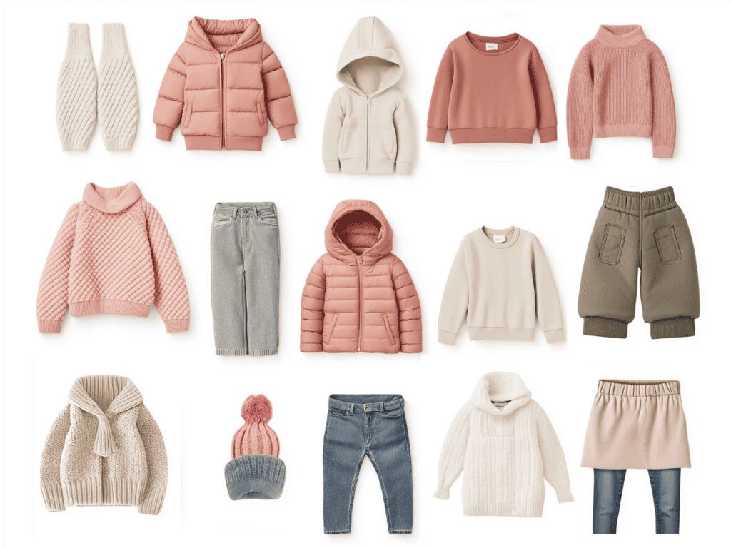 A little girl's capsule wardrobe.