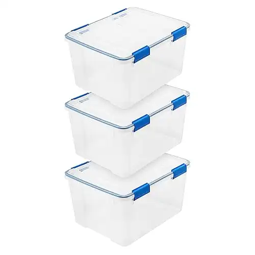 IRIS 44 Quart WeatherPro Multi Purpose Storage Box, 3 Pack