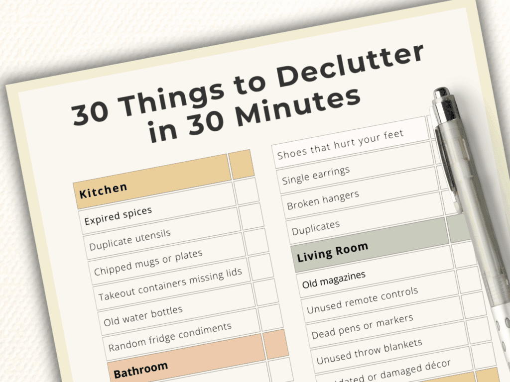 30 Things to Declutter in 30 Minutes - Organize Every Room