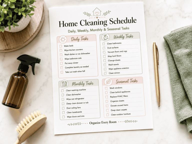 When To Clean Your Ultimate Home Cleaning Schedule: What to Clean Daily, Weekly, and ...